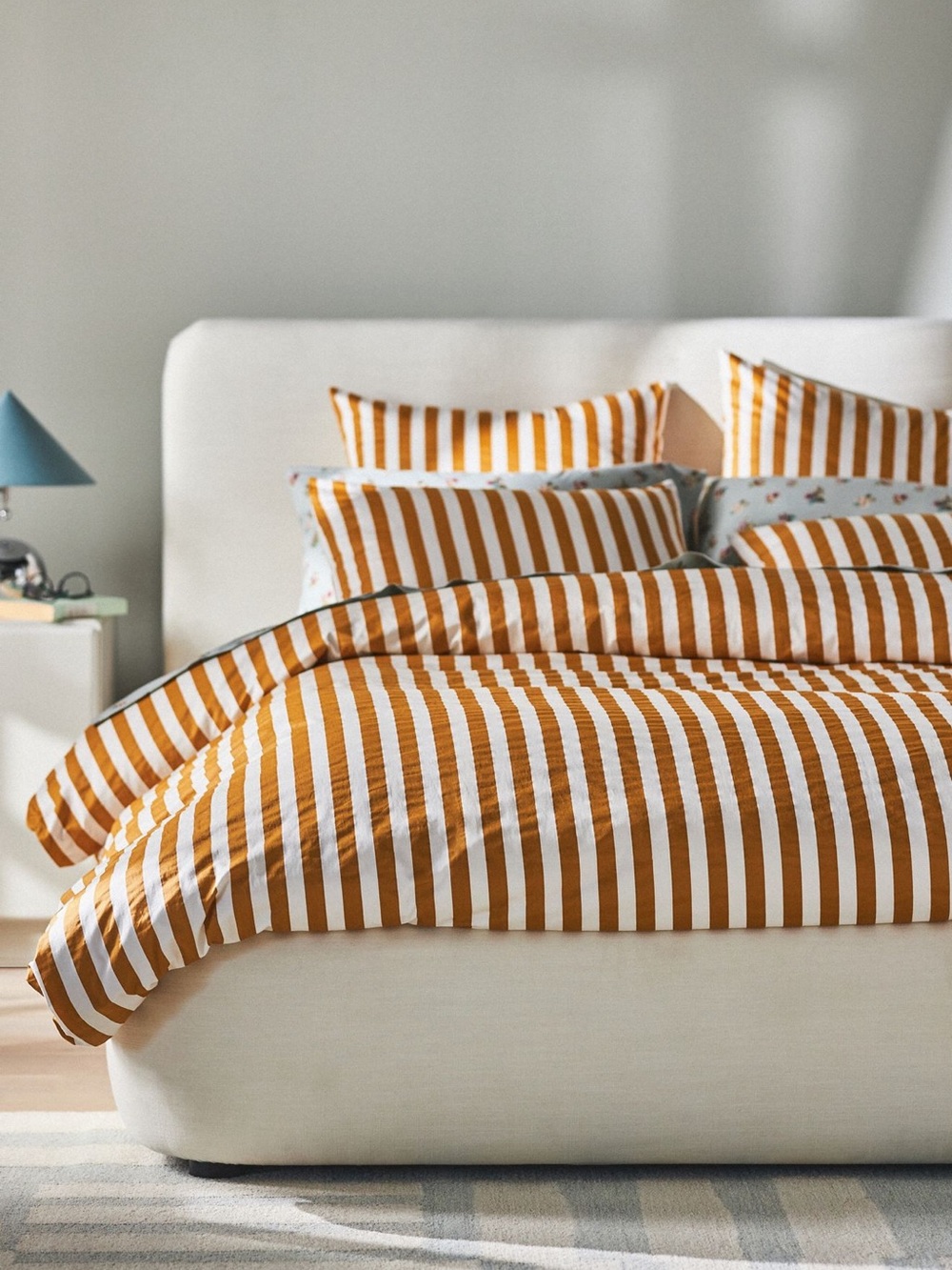 Organic Cotten Sateen Siena Stripe Duvet Cover by Maeve at Anthro